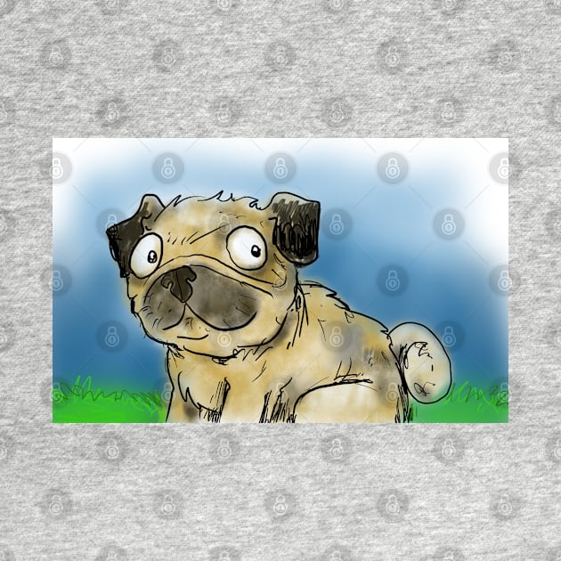 Cartoon Pug Dog by silentrob668